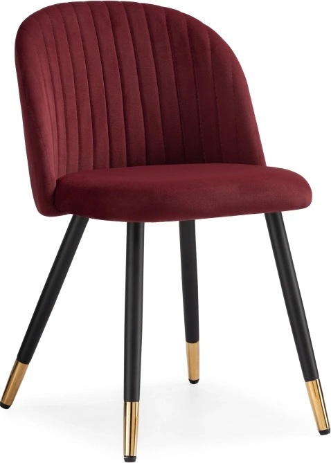 Стул мягкий Gabi, винный красный / черный с золотом