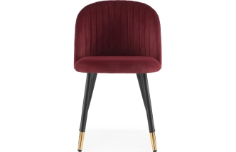 Стул мягкий Gabi, винный красный / черный с золотом