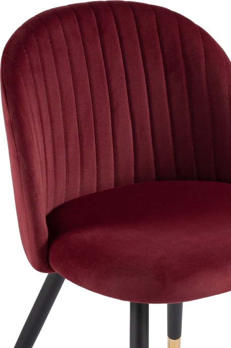 Стул мягкий Gabi, винный красный / черный с золотом