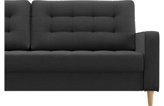 Диван прямой Lugo, модель 041, Inari 100 black (черный)