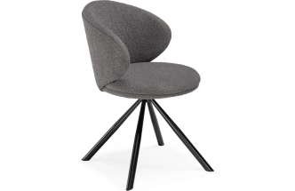 Стул Solomon, мягкий, поворотный, gray / black