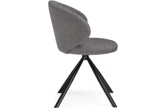 Стул Solomon, мягкий, поворотный, gray / black