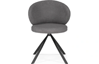 Стул Solomon, мягкий, поворотный, gray / black