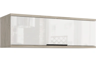 Полка навесная Альянс, 101x33x34, Дуб крафт / Белый глянец