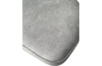 Стул Skat, мягкий, поворотный, B22 серый, велюр, черный каркас