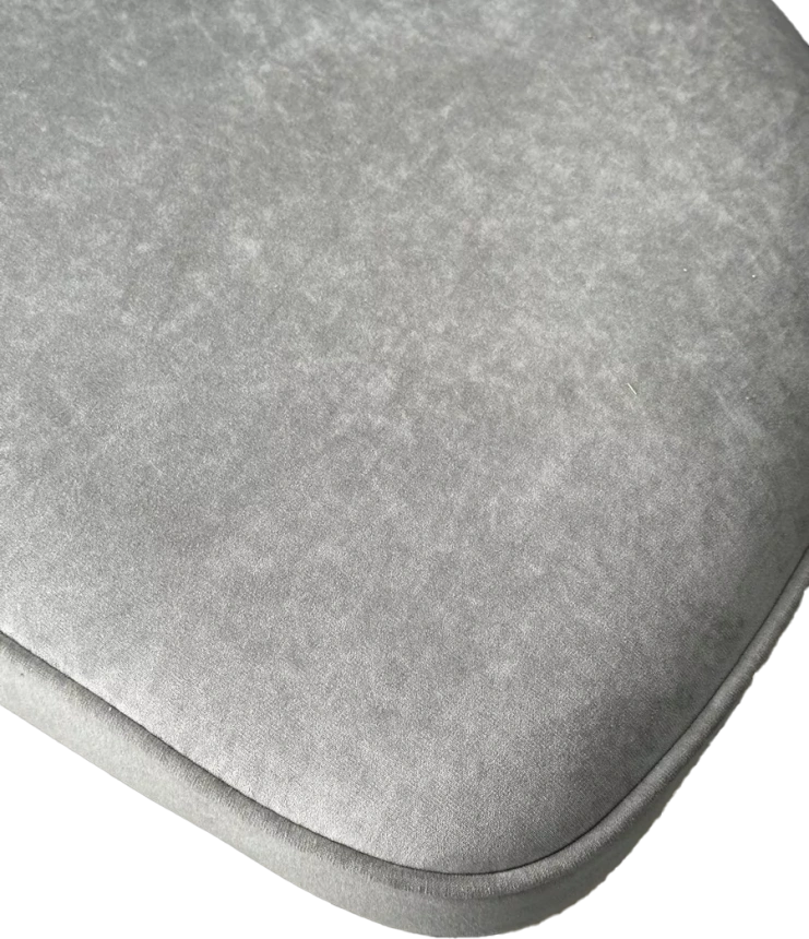 Стул Skat, мягкий, поворотный, B22 серый, велюр, черный каркас