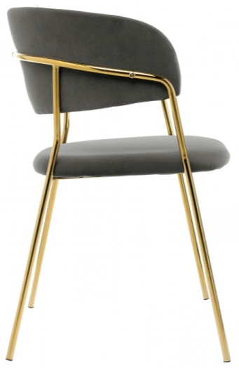 Стул Kamelia, на металлокаркасе, тёмно-синий / золото