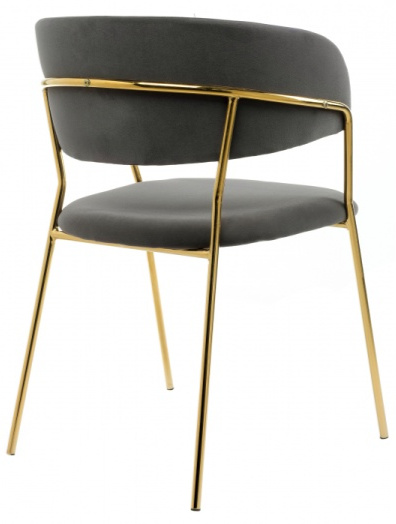 Стул Kamelia, на металлокаркасе, тёмно-синий / золото