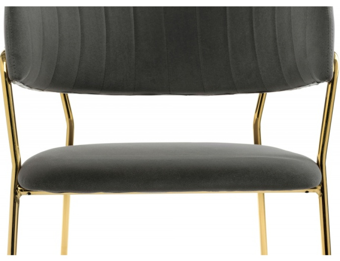 Стул Kamelia, на металлокаркасе, тёмно-синий / золото