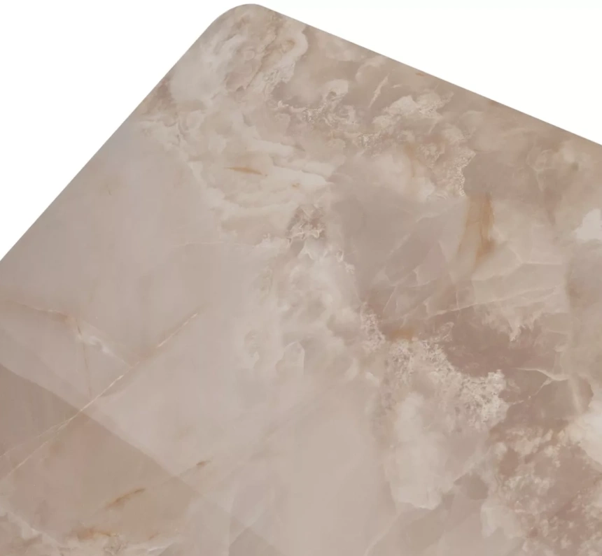 Обеденный раздвижной стол Eder 160, Gloss Amber Jade Solid Ceramic, Орех