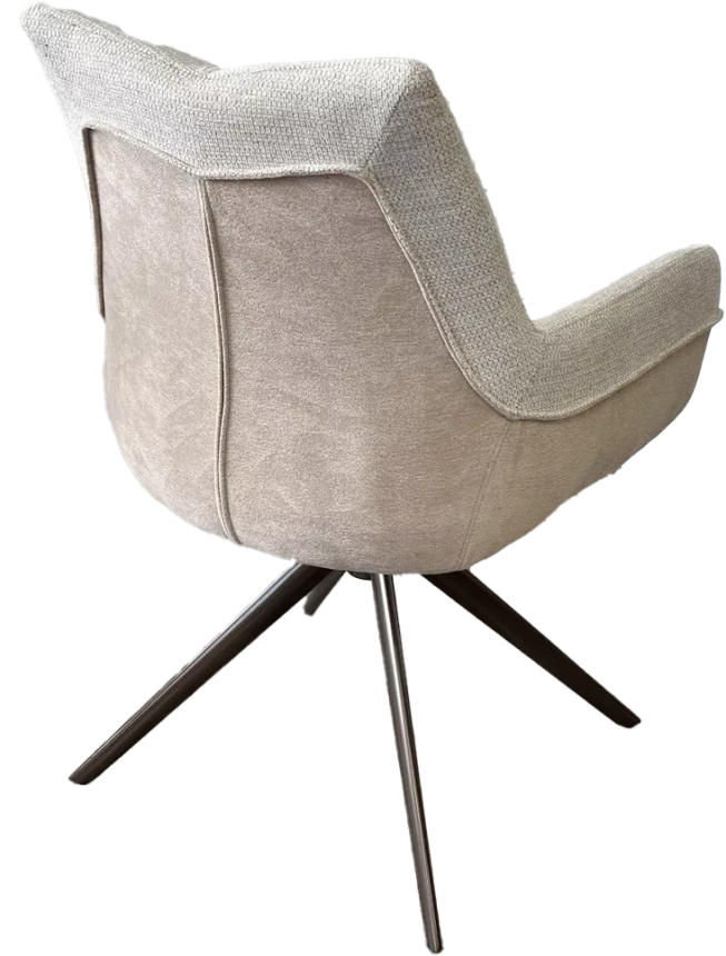 Стул Pontus, мягкий, поворотный, KN01-05 бежевый, BZ1046-11 бежевый, ткань, Шоколадное золото каркас