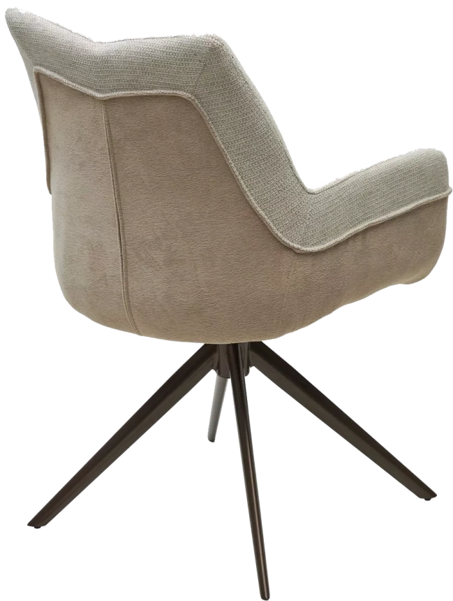 Стул Pontus, мягкий, поворотный, KN01-05 бежевый, BZ1046-11 бежевый, ткань, Шоколадное золото каркас