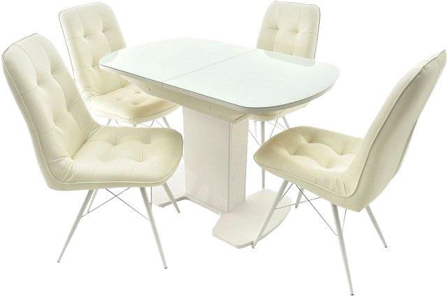 Стул Бордо, мягкий, батлер 08, экокожа, каркас паук белый 