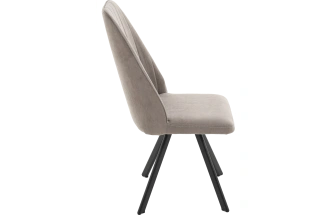 Стул Silvio, мягкий со спинкой, коричневый, велюр, каркас черный 