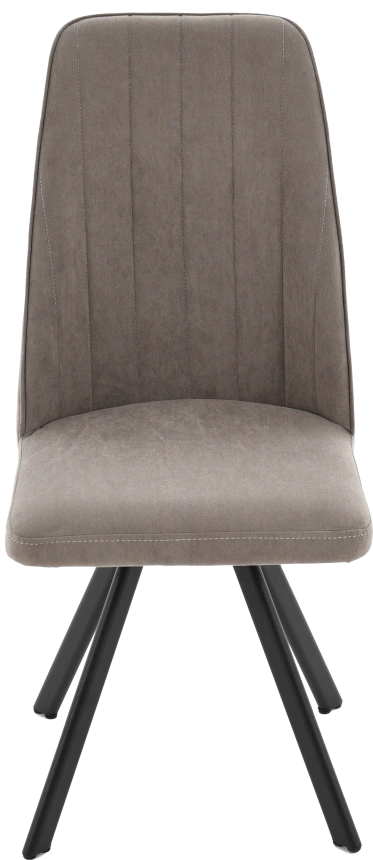 Стул Silvio, мягкий со спинкой, коричневый, велюр, каркас черный