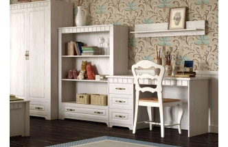 Гарнитур для детской Прованс, композиция 2, бодега белая / патина премиум