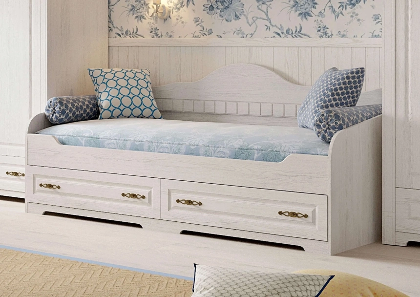 Гарнитур для детской Прованс, композиция 2, бодега белая / патина премиум