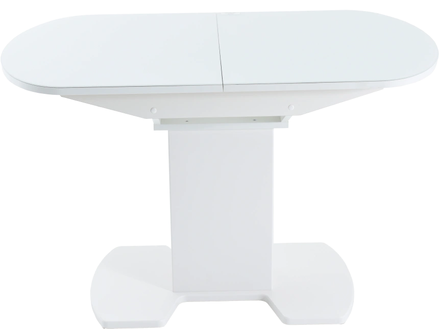 Кухонный стол Корсика, белый, стекло Opti, каркас белый