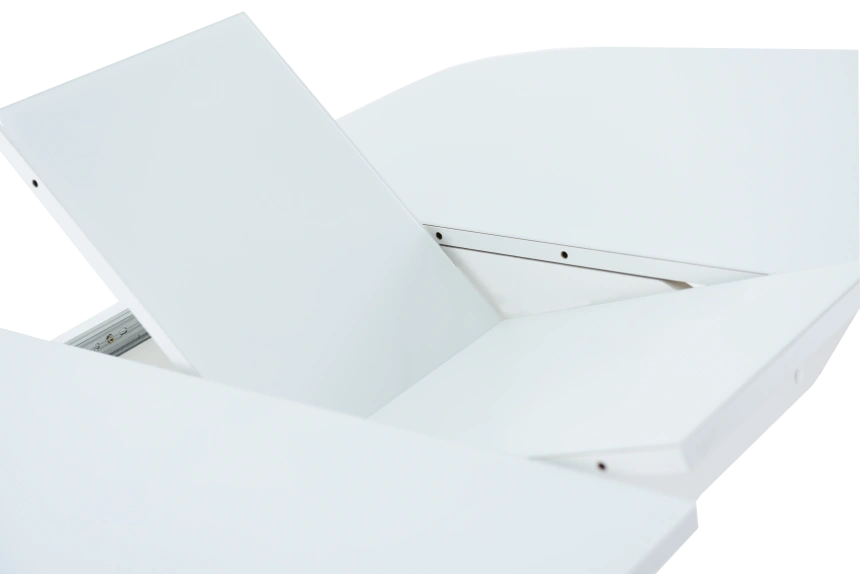 Кухонный стол Корсика, белый, стекло Opti, каркас белый