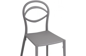 Стул Simple, пластиковый, серый