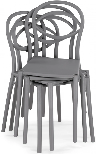 Стул Simple, пластиковый, серый