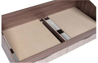 Кровать Классика, шимо темный / шимо светлый