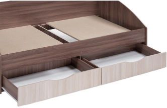 Кровать Классика, шимо темный / шимо светлый