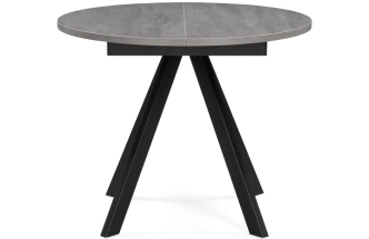 Кухонный раздвижной стол Трейси, 90(120)х90х75, бетон / черный