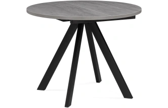 Кухонный раздвижной стол Трейси, 90(120)х90х75, бетон / черный