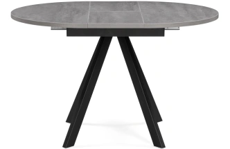 Кухонный раздвижной стол Трейси, 90(120)х90х75, бетон / черный