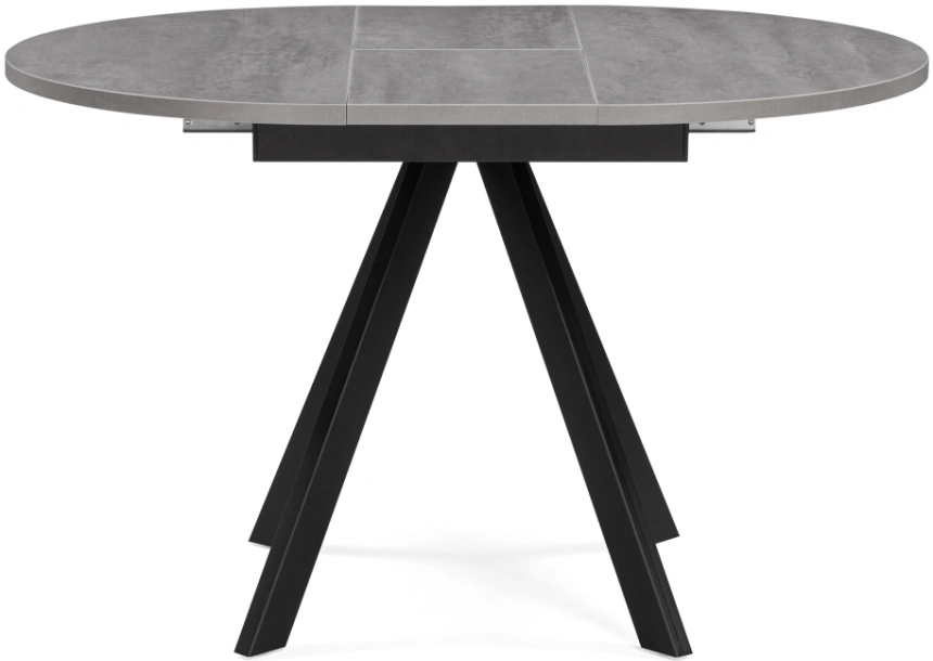 Кухонный раздвижной стол Трейси, 90(120)х90х75, бетон / черный