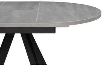 Кухонный раздвижной стол Трейси, 90(120)х90х75, бетон / черный