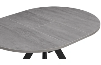 Кухонный раздвижной стол Трейси, 90(120)х90х75, бетон / черный