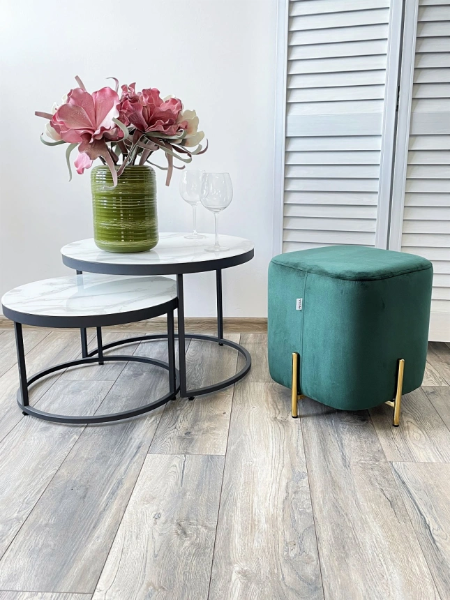 Пуф Ares, Bluvel-78 green / gold