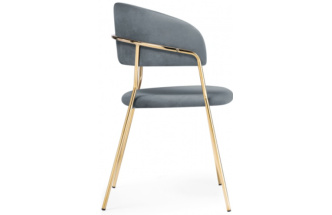 Стул Kamelia, на металлокаркасе, серый / золото