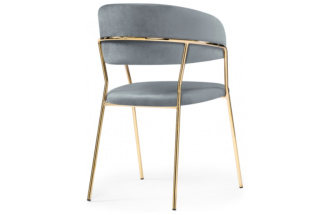 Стул Kamelia, на металлокаркасе, серый / золото