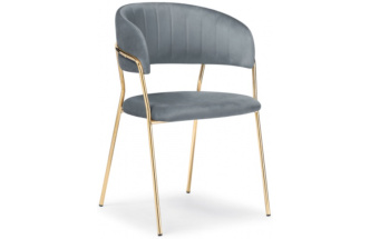 Стул Kamelia, на металлокаркасе, серый / золото