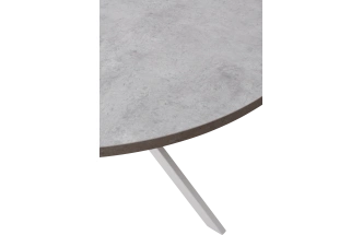 Кухонный стол раздвижной Вега D110, Бетон Чикаго светло-серый, белый каркас