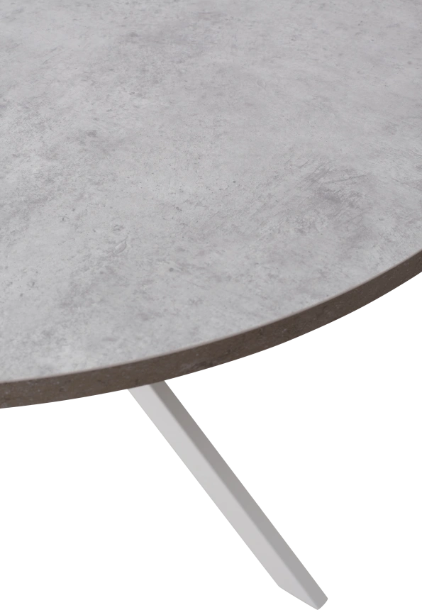 Кухонный стол раздвижной Вега D110, Бетон Чикаго светло-серый, белый каркас