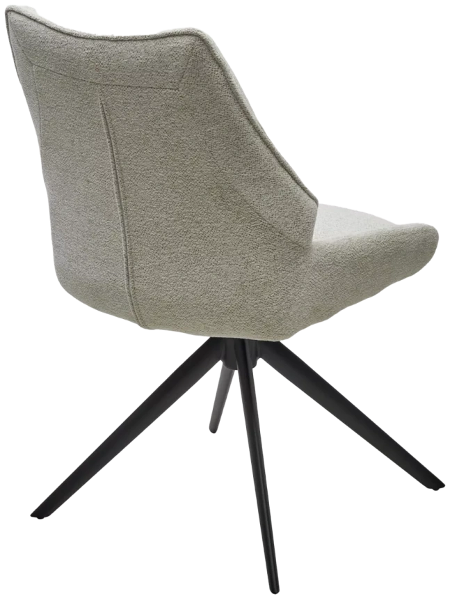 Стул Olaf, мягкий, поворотный, Raven 22 бежево-белый, ткань, черный каркас 