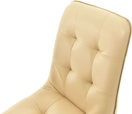 Стул Бордо, мягкий, оттава бежевый, экокожа, каркас паук черный 