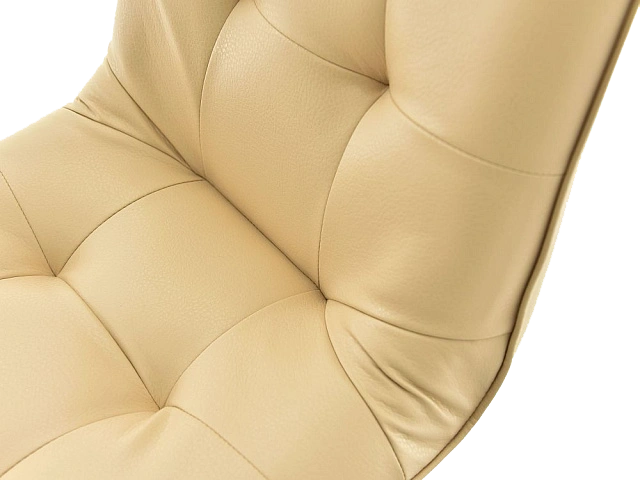 Стул Бордо, мягкий, оттава бежевый, экокожа, каркас паук черный 