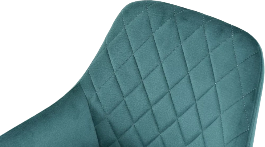 Стул Ardeko, мягкий с подлокотниками, голубой, велюр, каркас черный