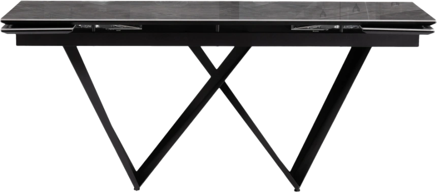 Кухонный обеденный раздвижной Бор, 180(240), керамика, baolai, каркас черный