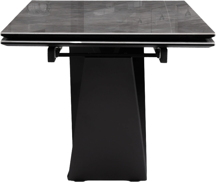 Кухонный обеденный раздвижной Бор, 180(240), керамика, baolai, каркас черный