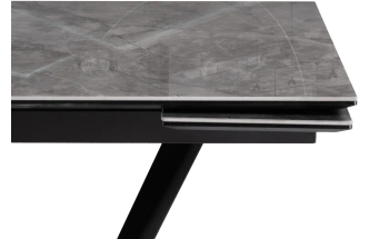 Кухонный обеденный раздвижной Бор, 180(240), керамика, baolai, каркас черный