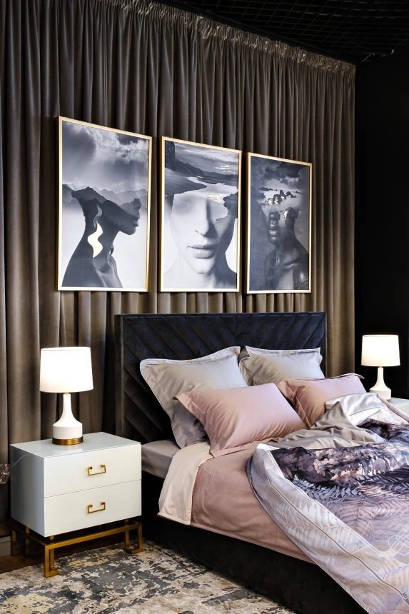 Тумба прикроватная KFG085 , с ящиками 