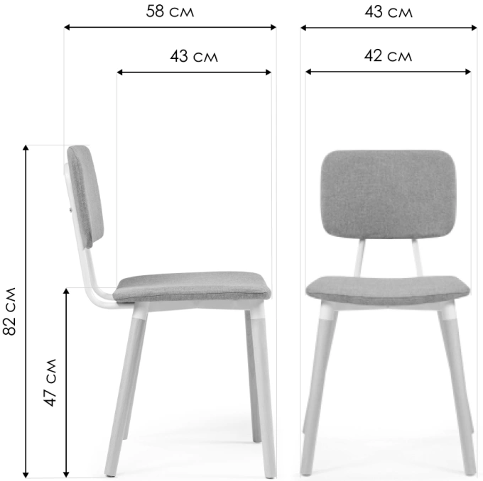 Стул Klint, деревянный, gray / wood