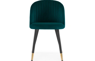Стул мягкий Gabi, зеленый / черный с золотом