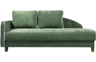 Диван прямой Биатрис, Плюш Дасти Грин, Левый
